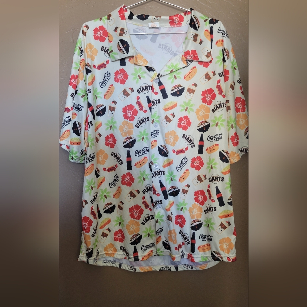 San Francisco Giants 2023 Hawaiian Aloha Foodie Coca-Cola Shirt